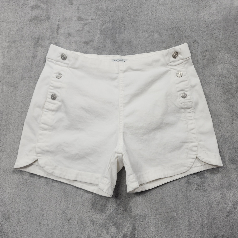 Sofia Jeans By Sofia Vergara Shorts Womens 10 White Julieta Sailor Denim Stretch
